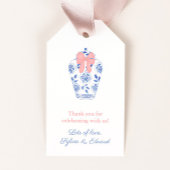 Preppy Pink Bow Ginger Jar Baby Girl Shower Favor Cadeaulabel