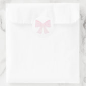 Preppy Pink Bow Grandmillennial Eerste Verjaardag Ronde Sticker (Tas)