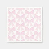 Preppy Pink Bow Grandmillennial Eerste Verjaardag Servet (Voorkant)