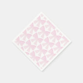 Preppy Pink Bow Grandmillennial Eerste Verjaardag Servet (Hoek)