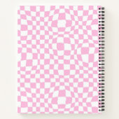 Preppy Pink Checker Compositie Notitieboek (Achterkant)