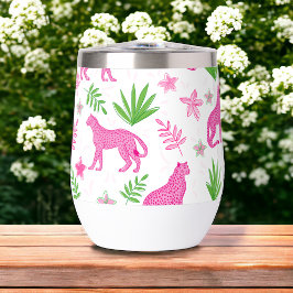 Preppy Pink Cheetah Floral