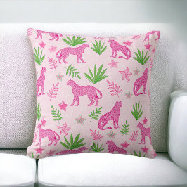Preppy Pink Cheetah Kussen