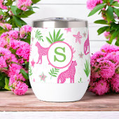 Preppy Pink Cheetah Monogram