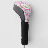 Preppy Pink Cheetah Monogram Golfheadcover (Schuin)