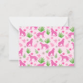 Preppy Pink Cheetah Notitiekaartje (Voorkant)