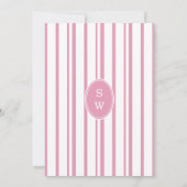 Preppy Pink Chic Wedding Weekend Itinerary Card Kaart (Achterkant)