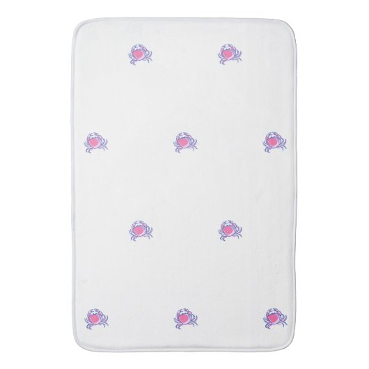 Preppy Pink Crab Badmat (Voorkant Verticaal)