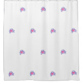 Preppy Pink Crab Douchegordijn (Voorkant)