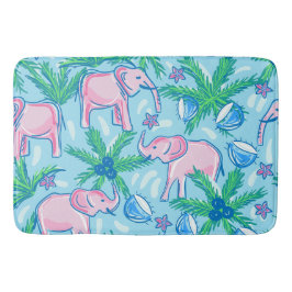 Preppy Pink Elephant Badmat