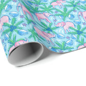 Preppy Pink Elephant Cadeaupapier (Rol Hoek)