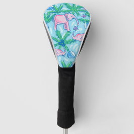 Preppy Pink Elephant Golfheadcover
