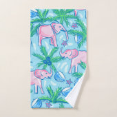 Preppy Pink Elephant Handdoek (Handdoek)