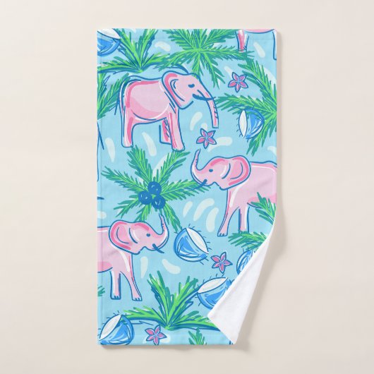 Preppy Pink Elephant Handdoek (Handdoek)