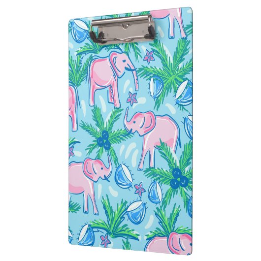 Preppy Pink Elephant Klembord (Links)
