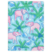 Preppy Pink Elephant Klembord (Achterkant)