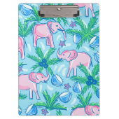 Preppy Pink Elephant Klembord (Voorkant)