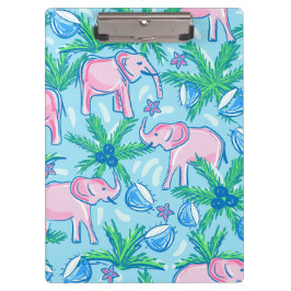 Preppy Pink Elephant Klembord