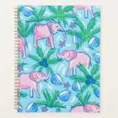 Preppy Pink Elephant Planner (Voorkant)