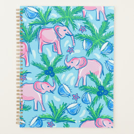 Preppy Pink Elephant Planner
