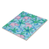 Preppy Pink Elephant Tegeltje (Zijkant)