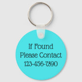 Preppy Pink en Aqua Whale Gepersonaliseerd Sleutelhanger (Achterkant)