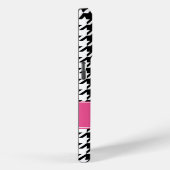 Preppy Pink en Black Houndstooth op maat Case-Mate iPhone Case (Achterkant / Rechts)