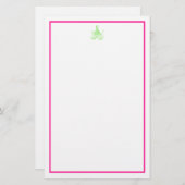 Preppy Pink en Green Octopus Briefpapier (Voorkant / Achterkant)