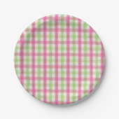 Preppy Pink en Green Play Papieren Bordje (Voorkant)