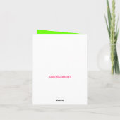 Preppy Pink en Groene Gepersonaliseerde Kerstboom Notitiekaartje (Achterkant)