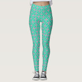 Preppy Pink en Seafoam Leggings (Voorkant)