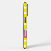 Preppy Pink en Yellow Polka Dots gepersonaliseerd Case-Mate iPhone Case (Achterkant / Rechts)