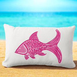 Preppy Pink Fish  Kussen