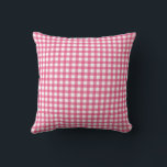 Preppy Pink Gingham Dorm Room Pillow Kussen<br><div class="desc">Preppy Pink Gingham Dorm Room Pillow – Classic Check College Dorm Decor Add timeless preppy charm to your dorm room with this pink gingham decorative pillow, designed to complement classic preppy and coquette-inspired dorm aesthetics. Featuring a soft pink and white gingham check pattern, this throw pillow brings a cheerful, polished...</div>