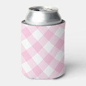 Preppy Pink Gingham geruite patroon Blikjeskoeler (Blikje Voorkant)