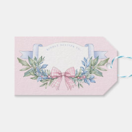 Preppy Pink Gingham Grandmillennial Cadeaulabel