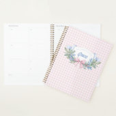 Preppy Pink Gingham Grandmillennial Planner (Display)