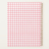 Preppy Pink Gingham | Monogram Planner (Achterkant)