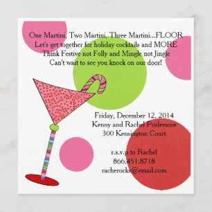 Preppy Pink Green Jingle Mingle Kerstfeest Kaart