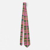 Preppy Pink & Green Plaid  Neck Tie Stropdas (Achterkant)