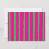 Preppy Pink & Green Tennis Flat Card Stationary Bedankkaart (Achterkant)