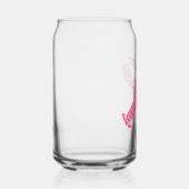 Preppy Pink Lobster Monogram Blikvorm Glas (Rechts)