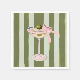 Preppy Pink Martini Cocktail servetten