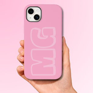 Preppy Pink Monogram Case-Mate iPhone 14 Plus Hoesje