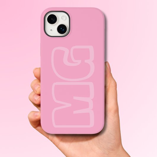 Preppy Pink Monogram Case-Mate iPhone Case
