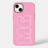 Preppy Pink Monogram Case-Mate iPhone Case (Achterkant)