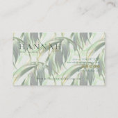 Preppy Pink Palms | Modern minimaal Visitekaartje (Achterkant)