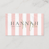 Preppy Pink Palms | Modern minimaal Visitekaartje (Voorkant)