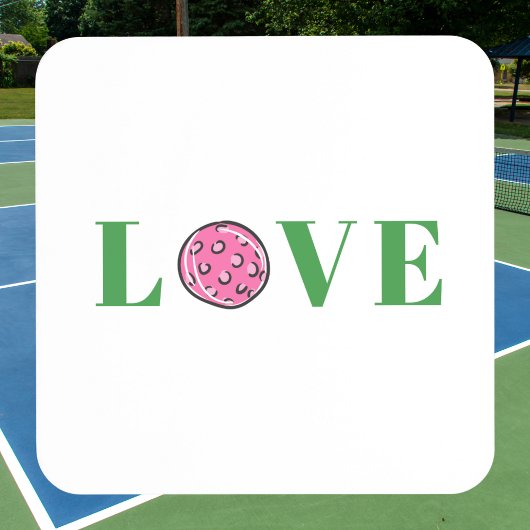 Preppy Pink Pickleball Love Beverage Coaster Bier Onderzetter