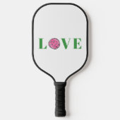 Preppy Pink Pickleball Love Paddle (Voorkant)